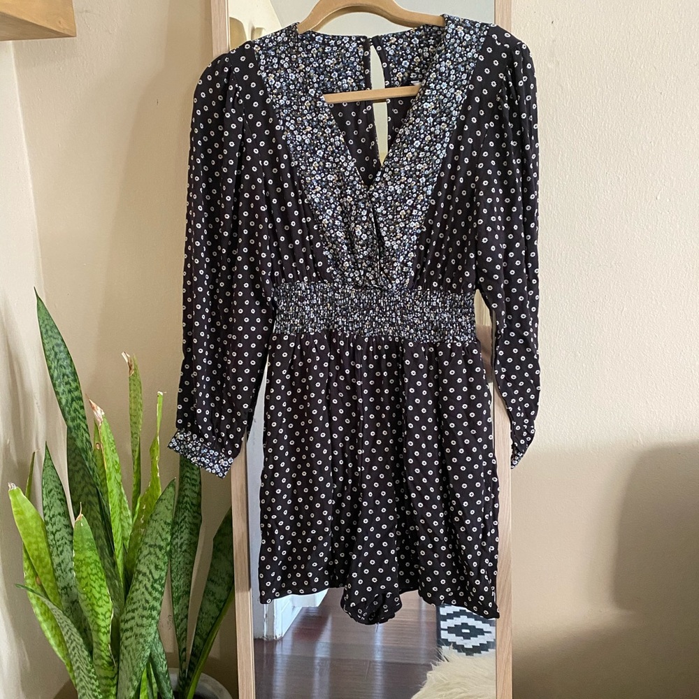 American Eagle Outfitters Black and White Floral Dress